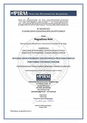 Wycena nieruchomości gruntowych przeznaczonych pod farmy fotowoltaiczne